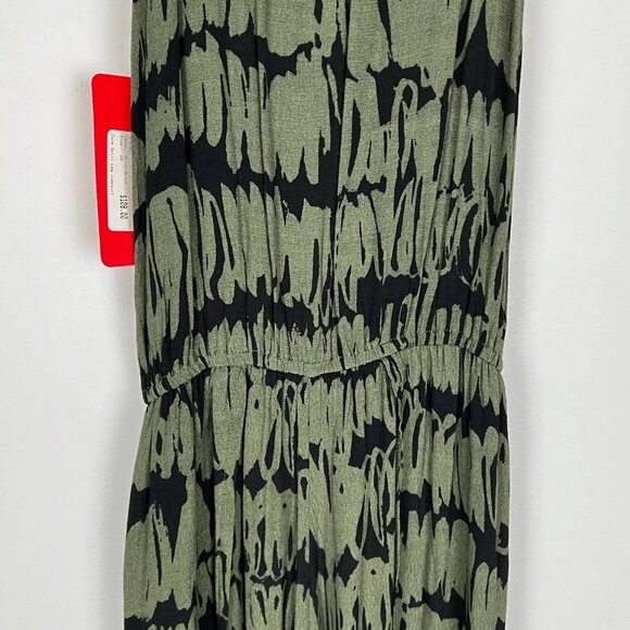 Evereve Anama Womens Zane Split Leg Jumpsuit Olive Green Racer Back size XS - Picture 6 of 15